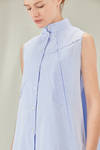 long and wide shirt in cotton makò - ISABEL BENENATO 
