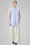 long and wide shirt in cotton makò - ISABEL BENENATO 