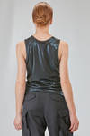 'two pieces' tank top in glittery polyester jersey and in silver polyurethane micro-sequins - JUNYA WATANABE 