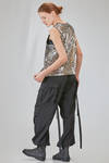 'two pieces' tank top in glittery polyester jersey and in silver polyurethane micro-sequins - JUNYA WATANABE 