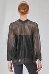 hip-lenght sweater, wide, in slightly glittered polyester mesh - JUNYA WATANABE 