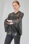 hip-lenght sweater, wide, in slightly glittered polyester mesh - JUNYA WATANABE 
