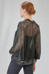 hip-lenght sweater, wide, in slightly glittered polyester mesh - JUNYA WATANABE 