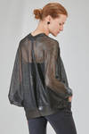 hip-lenght sweater, wide, in slightly glittered polyester mesh - JUNYA WATANABE 