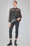 hip-lenght sweater, wide, in slightly glittered polyester mesh - JUNYA WATANABE 