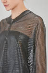 hip-lenght sweater, wide, in slightly glittered polyester mesh - JUNYA WATANABE 