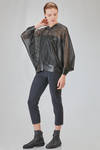 hip-lenght sweater, wide, in slightly glittered polyester mesh - JUNYA WATANABE 