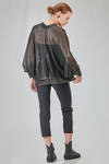 hip-lenght sweater, wide, in slightly glittered polyester mesh - JUNYA WATANABE 