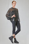 hip-lenght sweater, wide, in slightly glittered polyester mesh - JUNYA WATANABE 