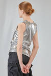 basic tank top, hip-lenght, in metallic polyester and polyurethane jersey - JUNYA WATANABE 