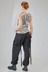 basic tank top, hip-lenght, in metallic polyester and polyurethane jersey - JUNYA WATANABE 
