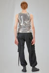 basic tank top, hip-lenght, in metallic polyester and polyurethane jersey - JUNYA WATANABE 
