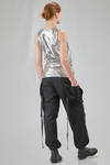 basic tank top, hip-lenght, in metallic polyester and polyurethane jersey - JUNYA WATANABE 