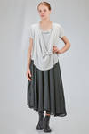 hip-lenght top in melange viscose knit - MARC LE BIHAN 
