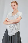 hip-lenght top in melange viscose knit - MARC LE BIHAN 