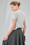 hip-lenght top in melange viscose knit - MARC LE BIHAN 