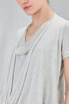 hip-lenght top in melange viscose knit - MARC LE BIHAN 