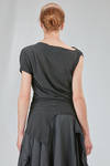 long, lean and asymmetric t-shirt in cotton jersey - MARC LE BIHAN 