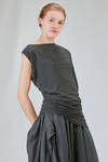 long, lean and asymmetric t-shirt in cotton jersey - MARC LE BIHAN 