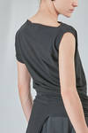long, lean and asymmetric t-shirt in cotton jersey - MARC LE BIHAN 