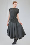 long, lean and asymmetric t-shirt in cotton jersey - MARC LE BIHAN 