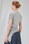 long, lean and asymmetric t-shirt in cotton jersey - MARC LE BIHAN 