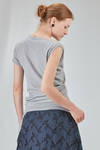 long, lean and asymmetric t-shirt in cotton jersey - MARC LE BIHAN 