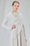 asymmetric cardigan in melange viscose knit - MARC LE BIHAN 