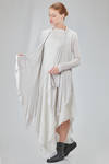 asymmetric cardigan in melange viscose knit - MARC LE BIHAN 