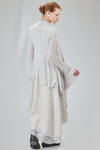 asymmetric cardigan in melange viscose knit - MARC LE BIHAN 