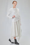 asymmetric cardigan in melange viscose knit - MARC LE BIHAN 