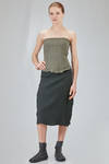 strapless bustier in polyamide, silk and elastan froissé - MARC LE BIHAN 