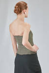 strapless bustier in polyamide, silk and elastan froissé - MARC LE BIHAN 