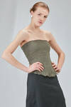 strapless bustier in polyamide, silk and elastan froissé - MARC LE BIHAN 