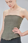 strapless bustier in polyamide, silk and elastan froissé - MARC LE BIHAN 