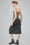 strapless bustier in polyamide, silk and elastan froissé - MARC LE BIHAN 