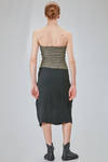strapless bustier in polyamide, silk and elastan froissé - MARC LE BIHAN 