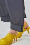 ankle length trousers in glittery polyester shantung and polyurethane sponge - MELITTA BAUMEISTER 
