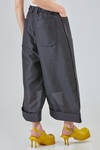 ankle length trousers in glittery polyester shantung and polyurethane sponge - MELITTA BAUMEISTER 