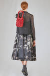 small basket bag in leather-effect with macramé knot in polyurethane - COMME des GARÇONS - COMME des GARÇONS 