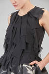hip-lenght top in washed polyester georgette - COMME des GARÇONS - COMME des GARÇONS 