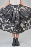 longuette skirt, wide, in printed silk satin and nylon tulle - COMME des GARÇONS - COMME des GARÇONS 