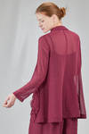 long and slim jacket in washed polyester georgette - COMME des GARÇONS - COMME des GARÇONS 