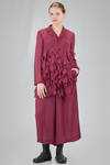 long and slim jacket in washed polyester georgette - COMME des GARÇONS - COMME des GARÇONS 