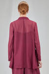 long and slim jacket in washed polyester georgette - COMME des GARÇONS - COMME des GARÇONS 