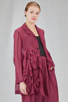 long and slim jacket in washed polyester georgette - COMME des GARÇONS - COMME des GARÇONS 