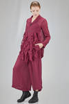 long and slim jacket in washed polyester georgette - COMME des GARÇONS - COMME des GARÇONS 