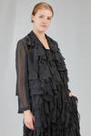 giacca al fianco in georgette di poliestere lavato - COMME des GARÇONS - COMME des GARÇONS 