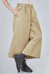wide trousers in washed cotton twill - COMME des GARÇONS - COMME des GARÇONS 