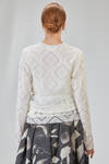 long and lean t-shirt in tricot polyester knit and polyester tulle - COMME des GARÇONS - COMME des GARÇONS 
